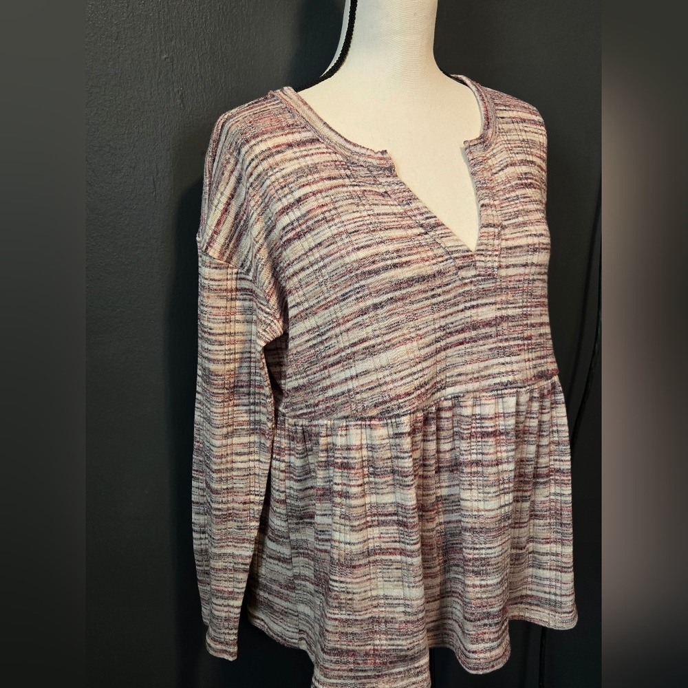 Lnwot Maurices Women's Multicolor Knit Top Sz M. Very Soft.